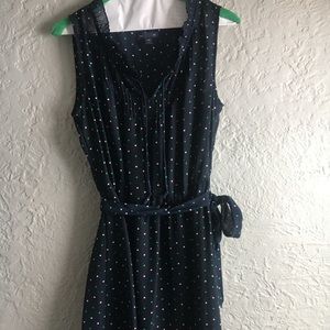 Navy polka dot dress